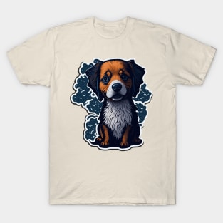 Cute and Playful Dog Art - Elevate Your Style with This Adorable Puppy Design! T-Shirt